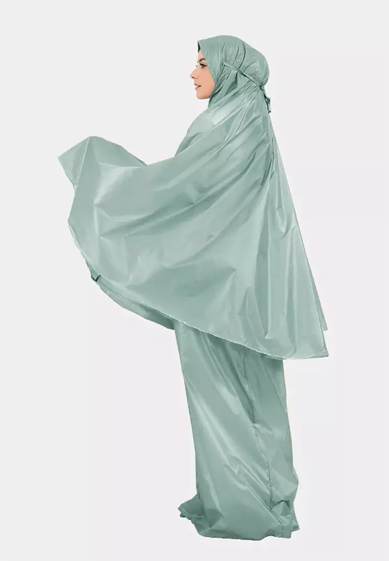 Zelena - Jayda Travel Prayer Set | Mukena Dewasa Basic Resleting 2in1 - Matcha