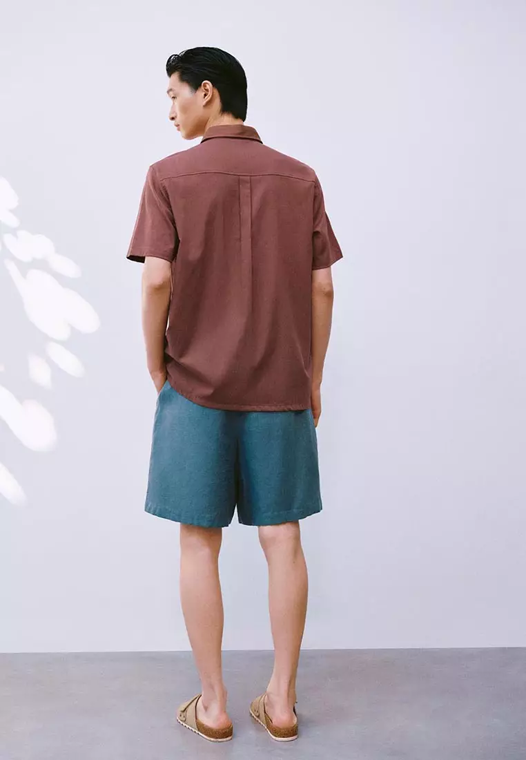 宽松型B开襟衬衫