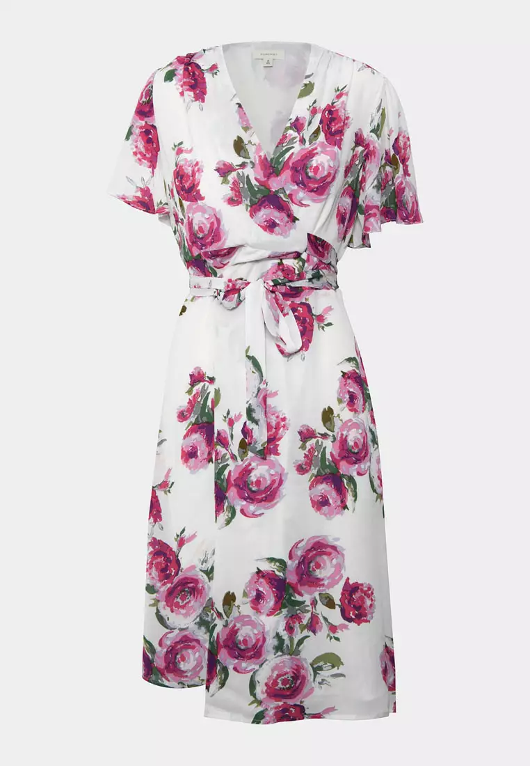 Andrea Floral Wrap Dress