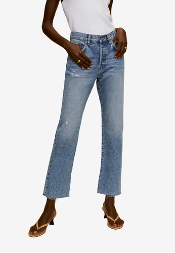 Buy Mango Straight Fit Cropped Jeans Online On Zalora Singapore