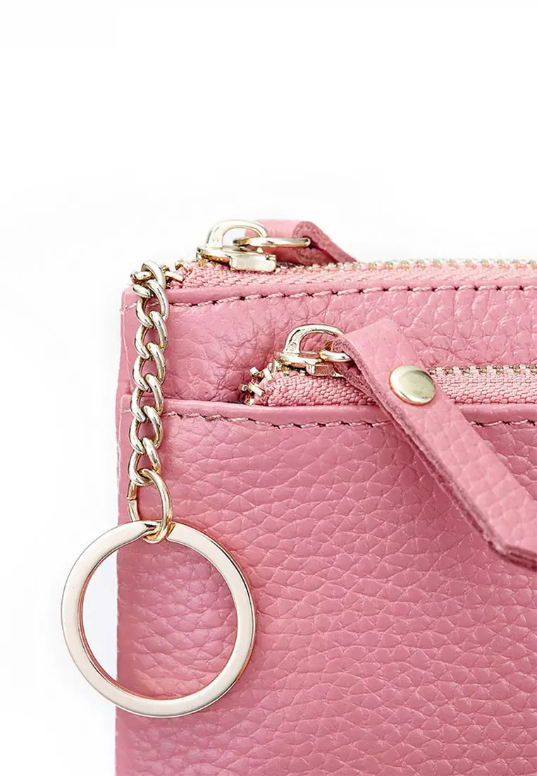 KLEIO PU Leather Zip-Around Wallet For Women – Pink, Multi-Pocket Card Holder & Coin Purse - View #8