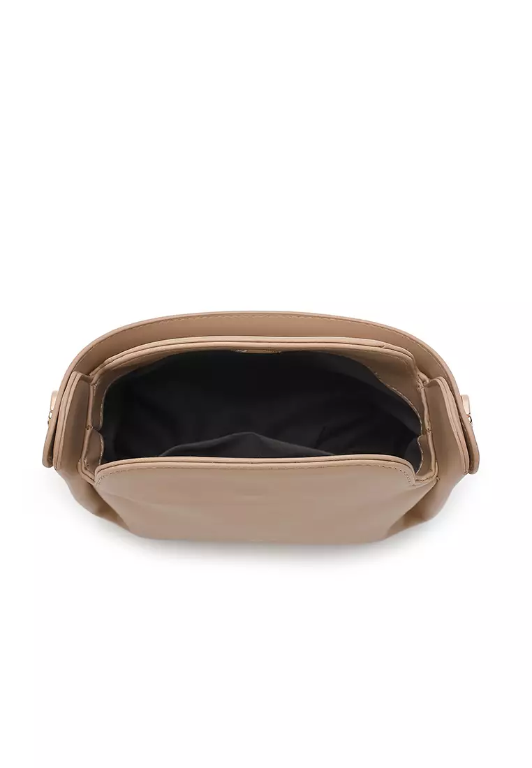 Women's Top Handle Bag / Sling Bag / Crossbody Bag - Beige