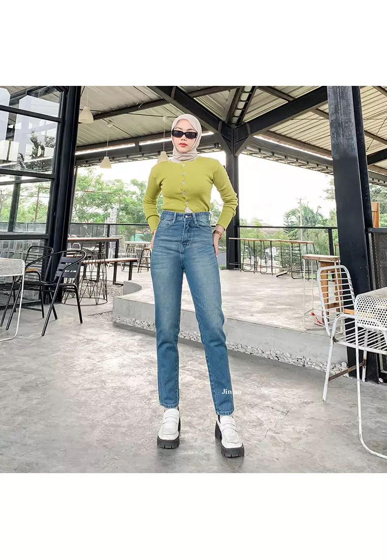 Highwaist Boyfriend Jeans 028 FEEL GOOD