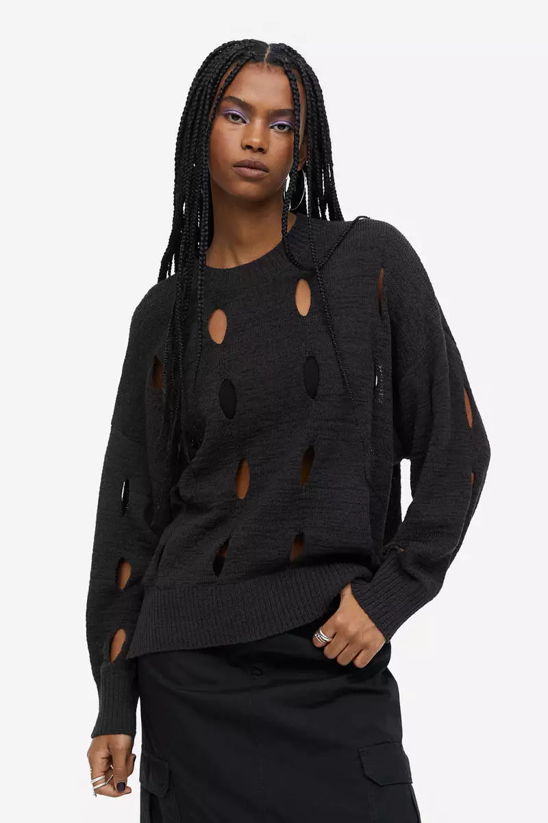 Black hotsell hole jumper