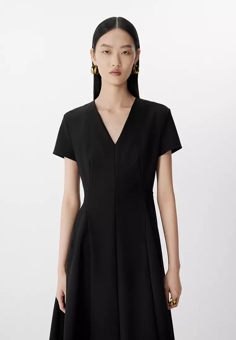 S-Line short-sleeved dress