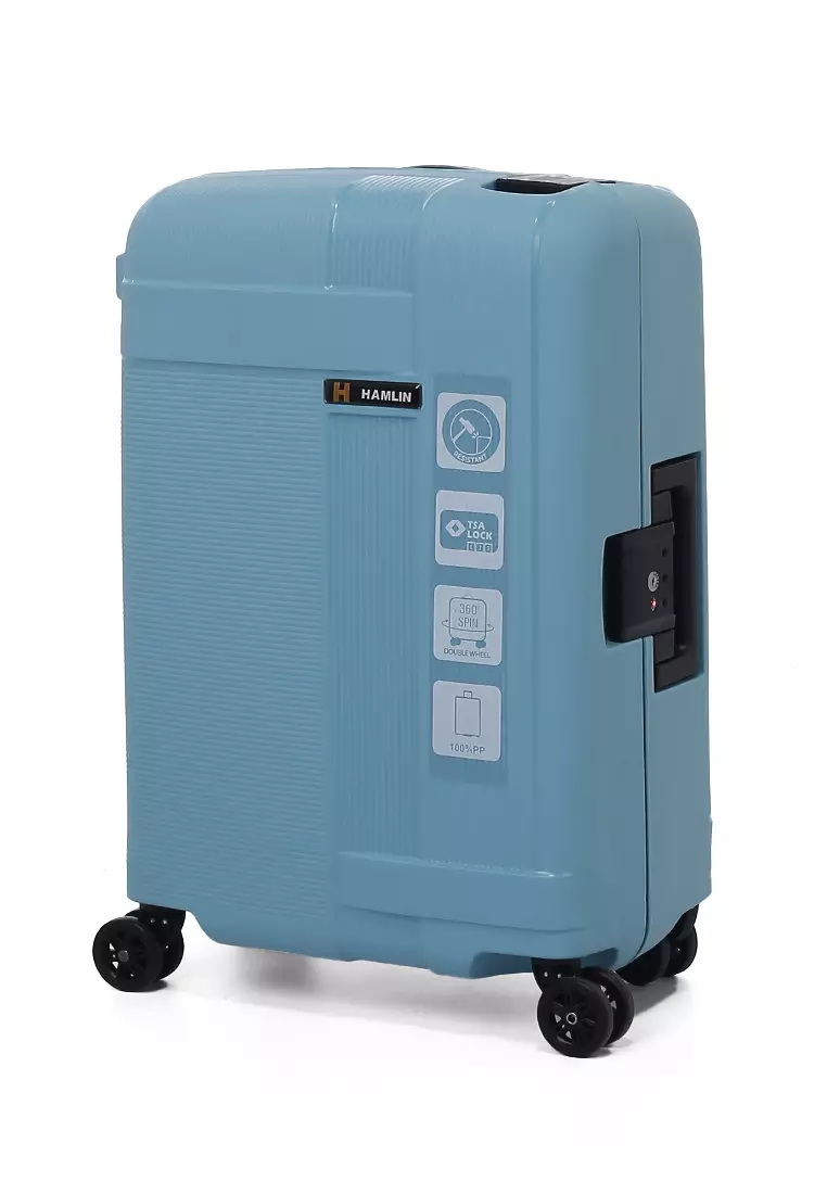 Carlton Tas Koper Unisex Size 20 Inch Suitcase Classic TSA Lock System Material Polycarbonate ORIGINAL - Blue