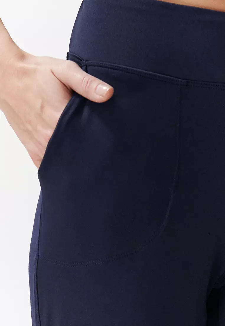Navy Blue Diver/Scuba Comfortable Fit Knitted Sports Sweatpants