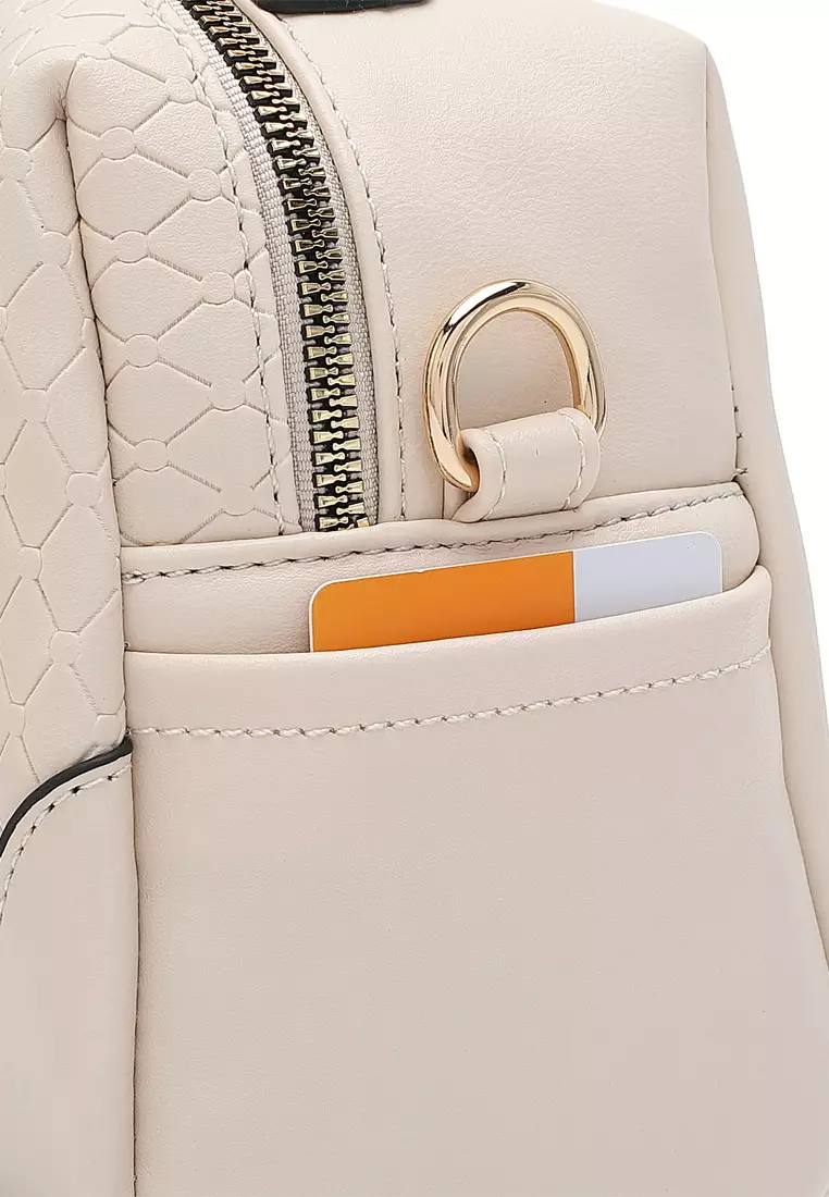 Women's Top Handle Bag / Sling Bag / Crossbody Bag - White