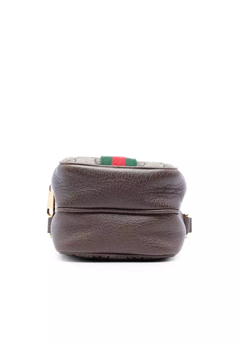 Pre-Loved Gucci Gg Supreme Web Ophidia Double Zip Crossbody