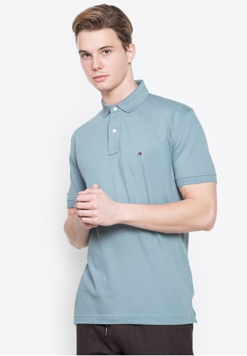 tommy hilfiger green polo shirt