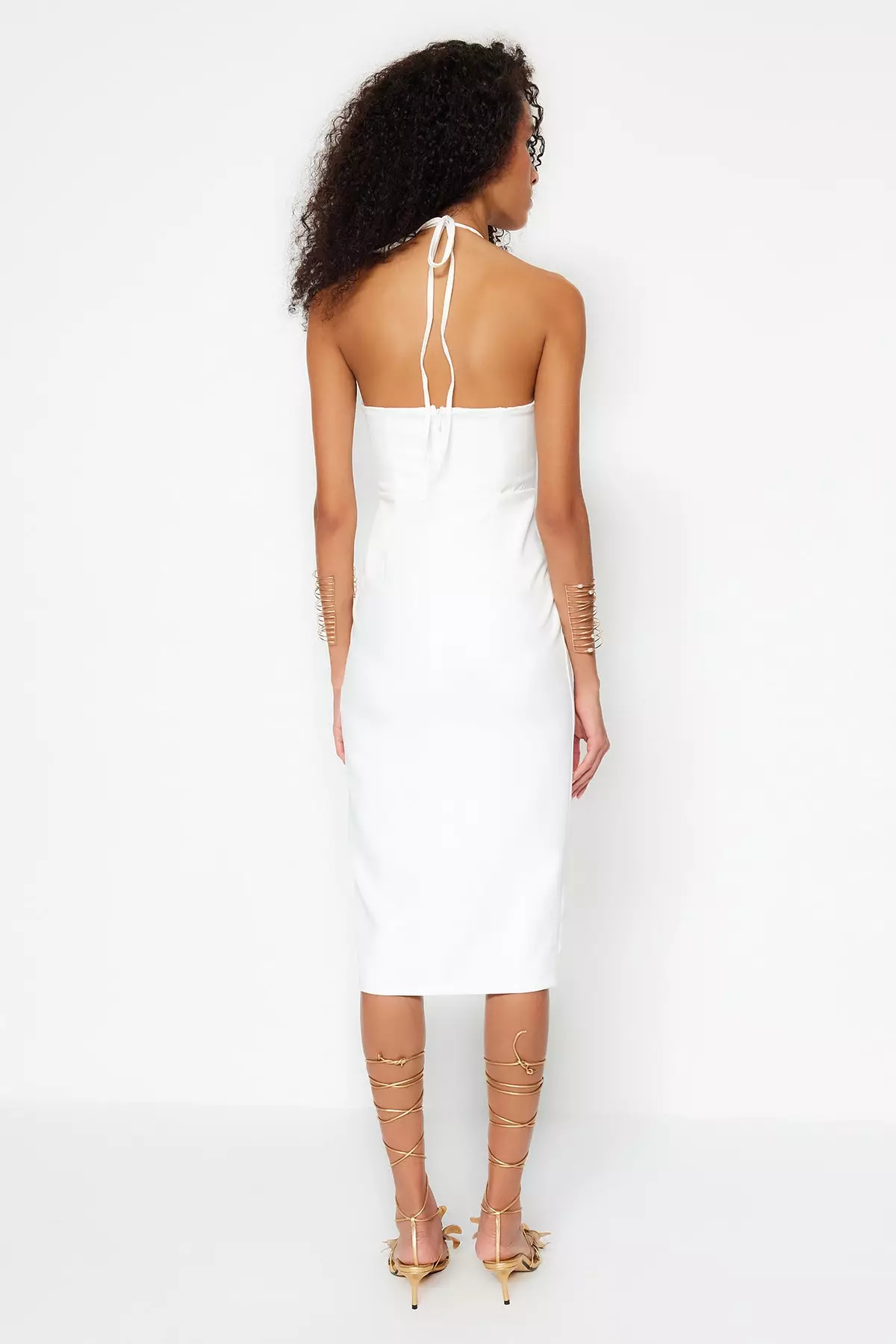 Buy Trendyol Fringe Detail Halter Neck Dress 2024 Online