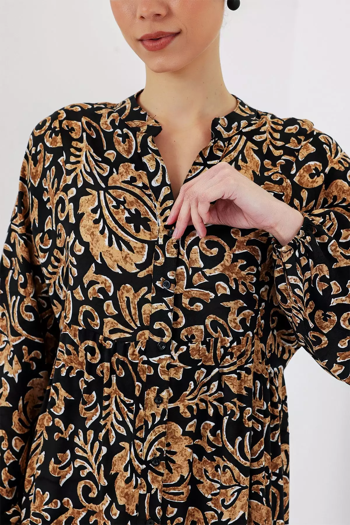 Patterned Modest Dress