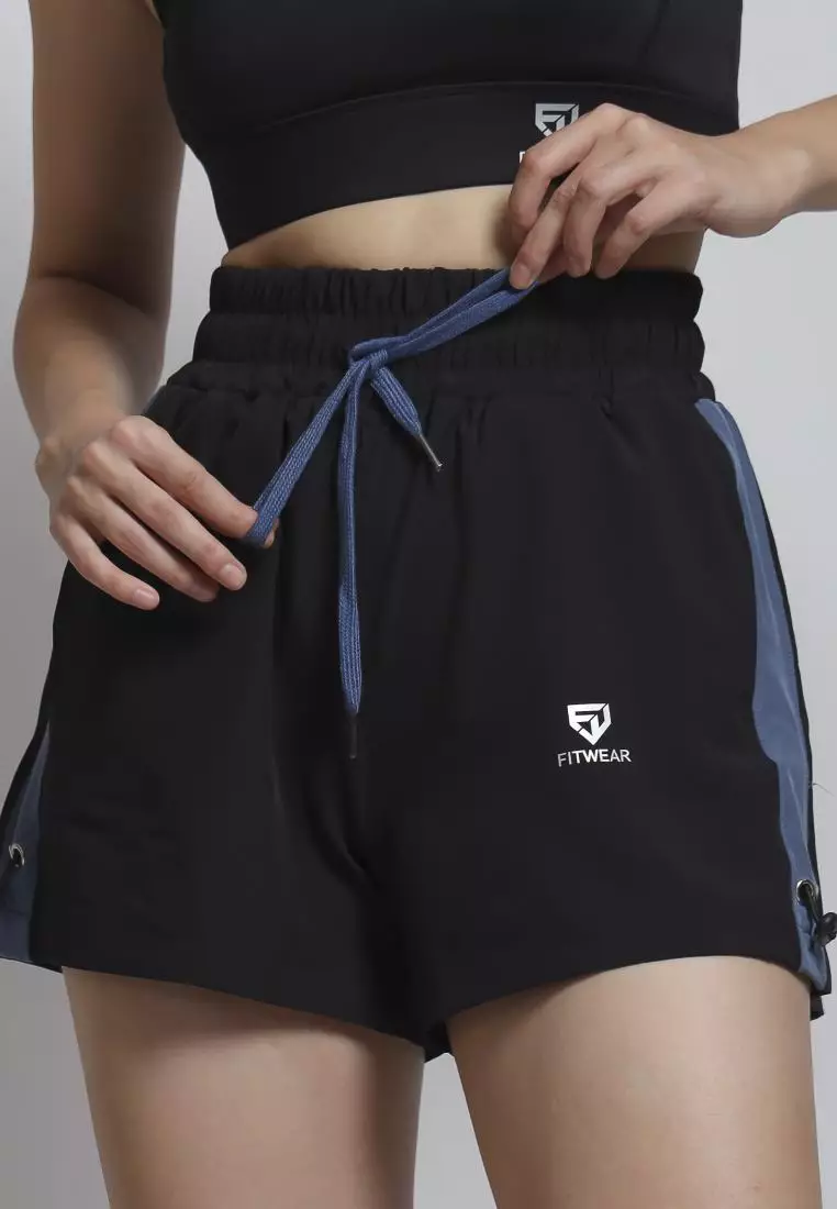 Fitwear - Celana Pendek Big Size Olahraga Wanita VICTORIA LIST MICROFIBRE - LIST SKY BLUE