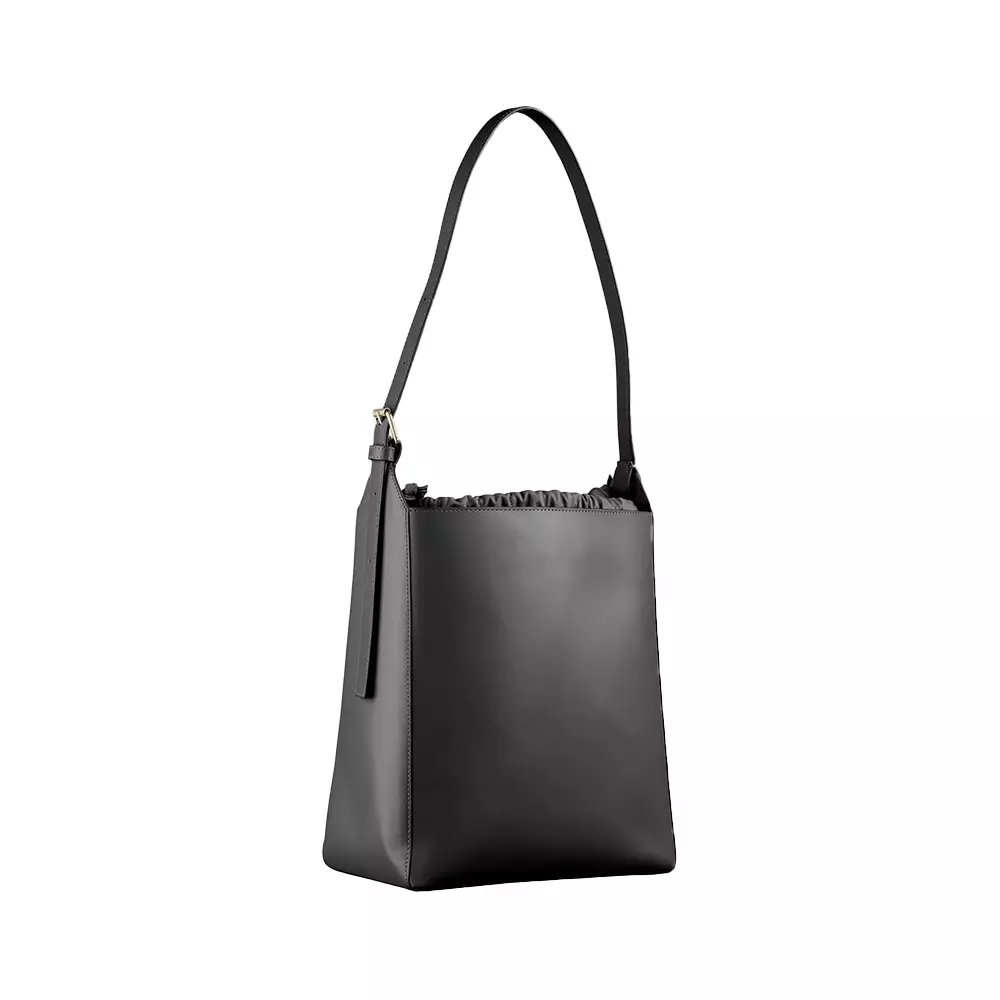 [4.4PRIL KEJUTAN HARGA] Virginie Smooth Leather Shoulder Bag Black