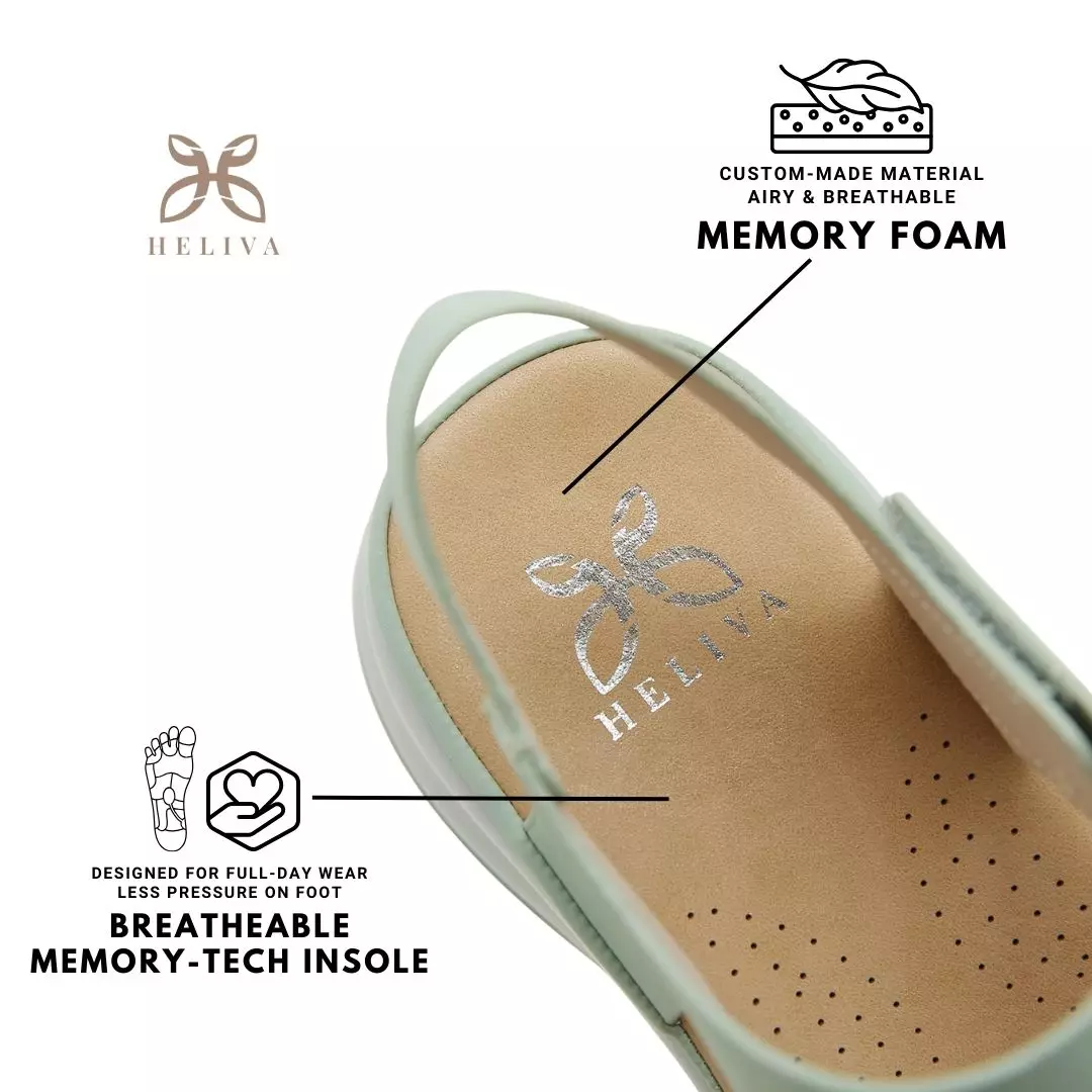 Heliva Vella Sandal Wedges Lady Sling Back Casual Look