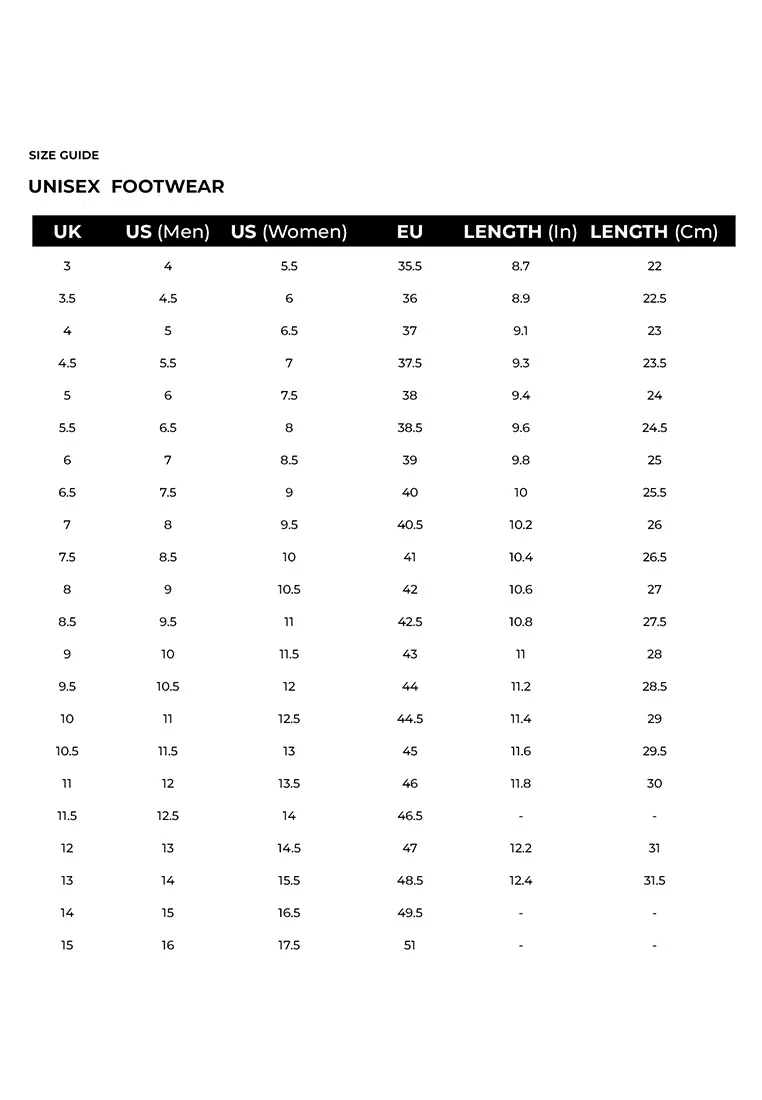 Puma rs x size chart deals