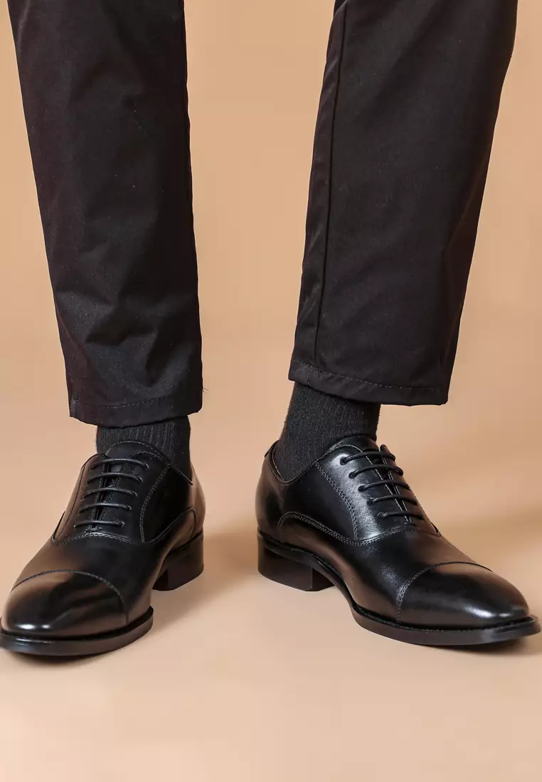 Vintage Leather Cap Toe Business Shoes MK8988-1