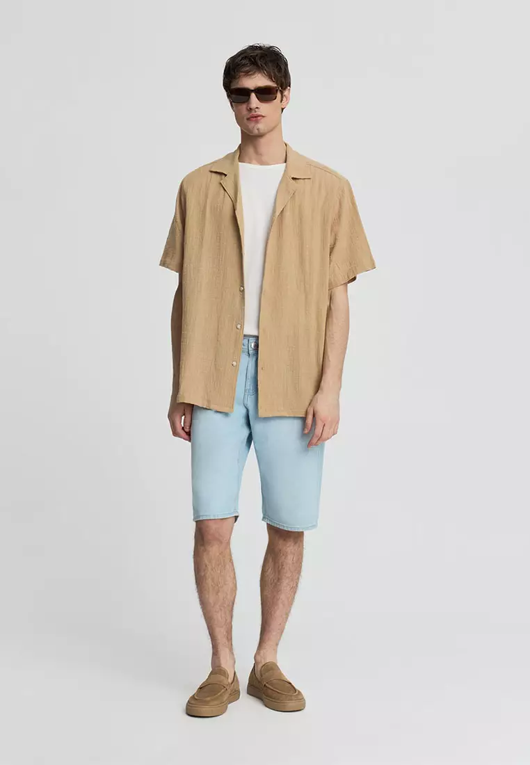 Men's Plain Bowling Shirt