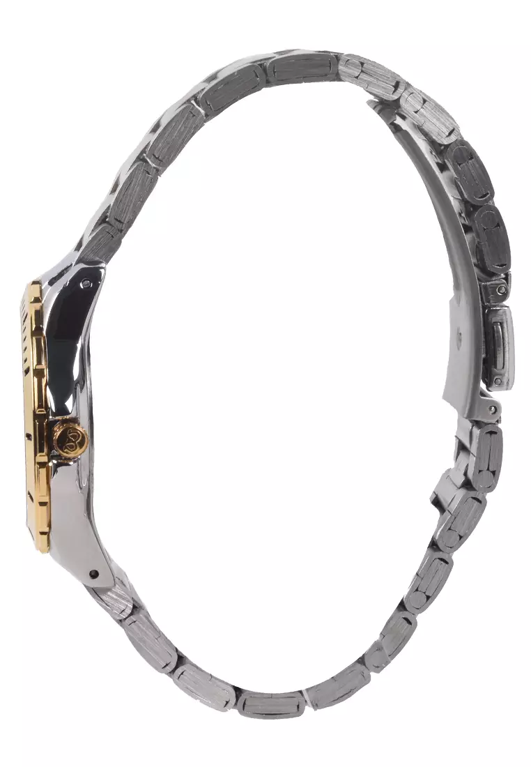 Mirage - Jam Tangan Wanita - Silver Gold - Stainless Steel Bracelet - 8549L-D
