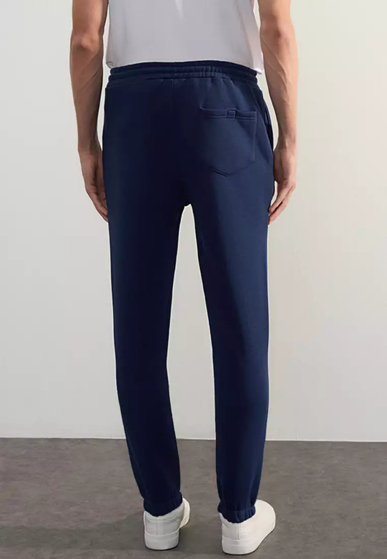 Indigo Unisex Regular/Normal Cut Leg Elasticated Polar Fleece/Warm Sweatpants