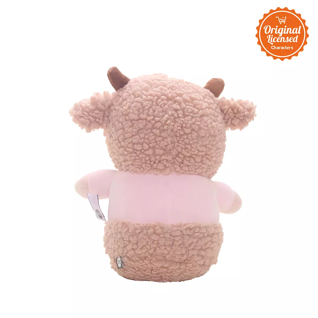 Boneka Domba Duduk Baju Apel Warna Pink 30 cm
