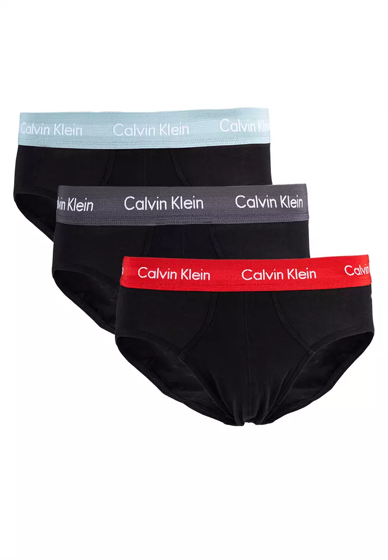 Calvin Klein Underwear Men's Solid Bright Red Mid-Rise Hip Brief