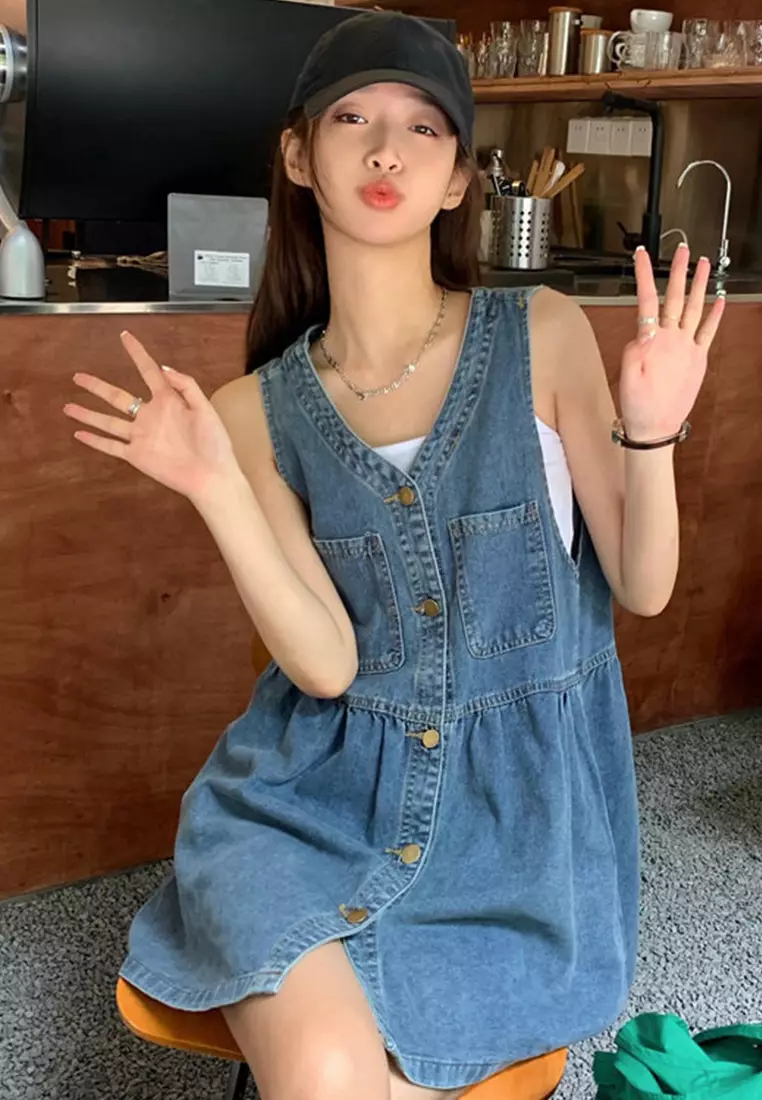 Buy Sunnydaysweety 2024 S/S Simple And Fashionable V-Neck