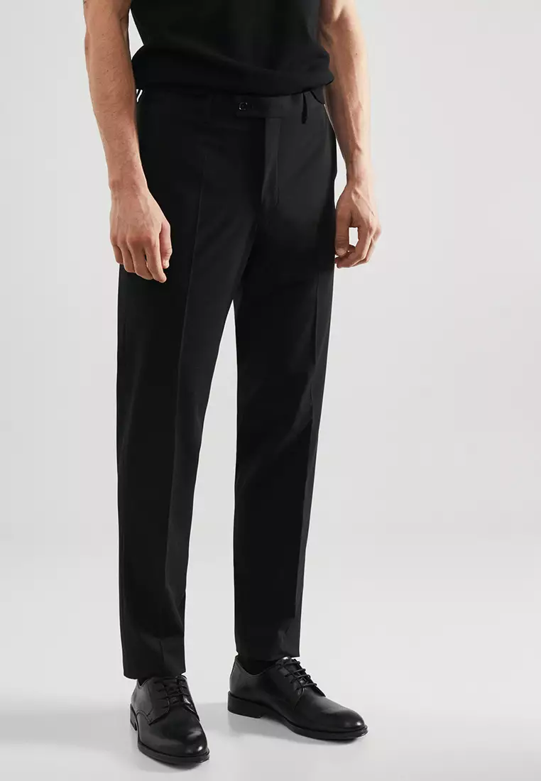 Buy MANGO Man Suit Trousers in Black 2024 Online