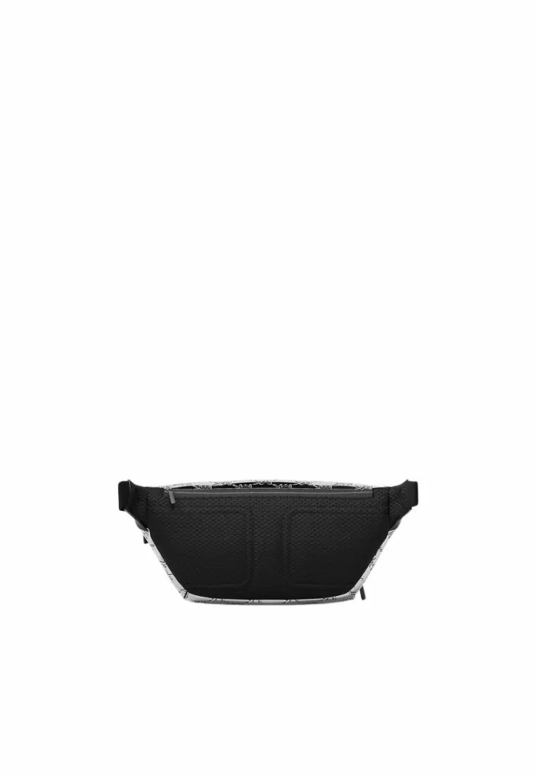 Michael Kors Cooper Medium Metallic Logo Debossed Utility Sling Bag In Silver Argent 37F5LCOY9O