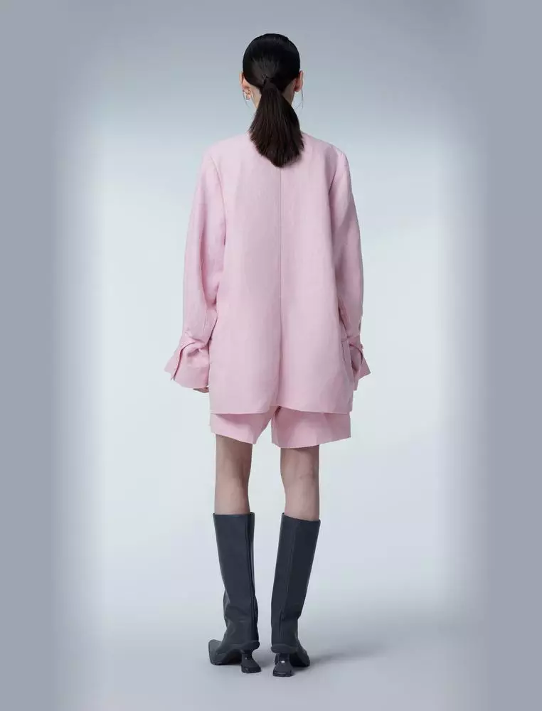 百搭宽松中长款西服