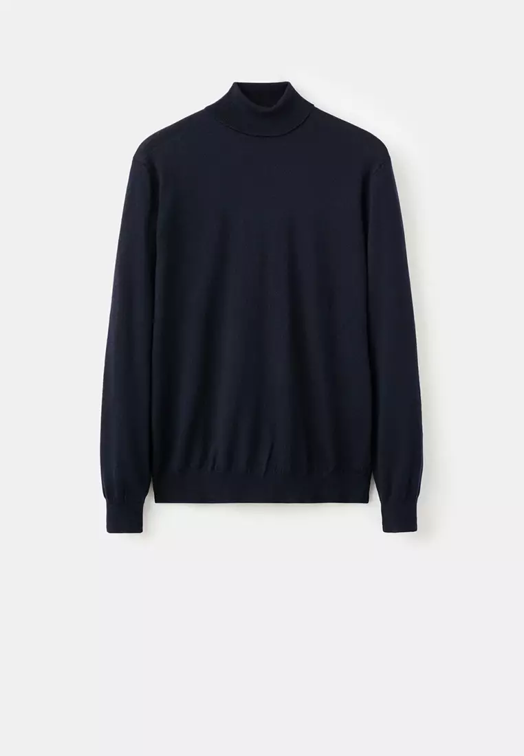 100% Merino Wool Roll Neck Jumper