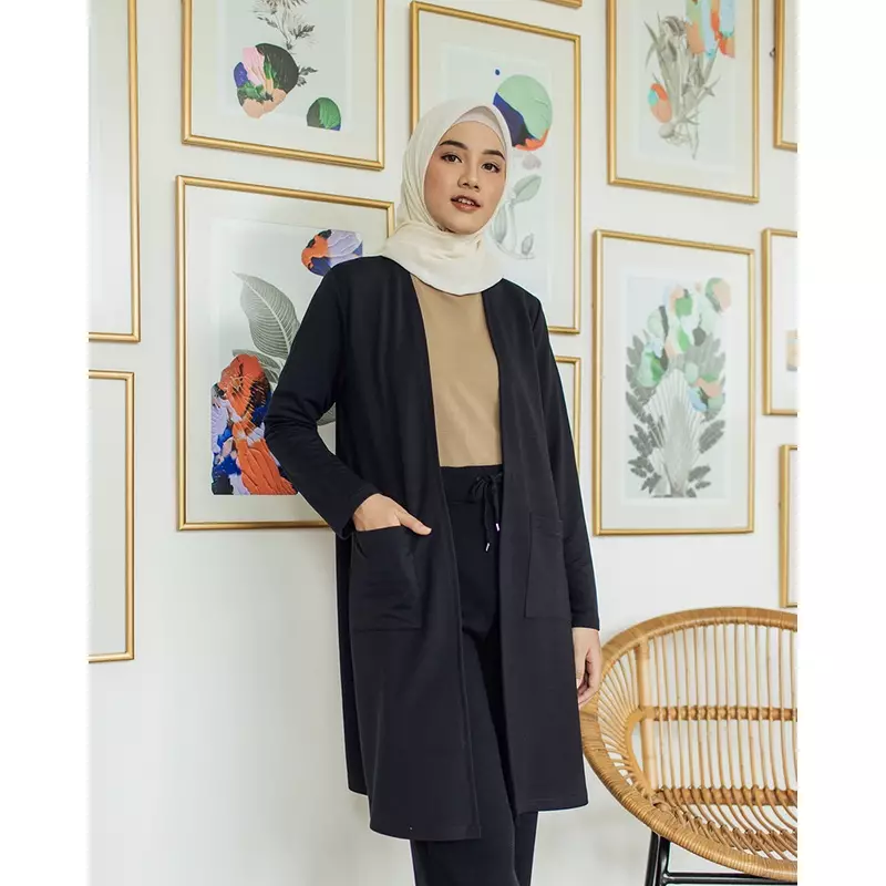 Geulis.id BASIC OUTER BASIC COLOR (6 warna) Outerwear - BLACK