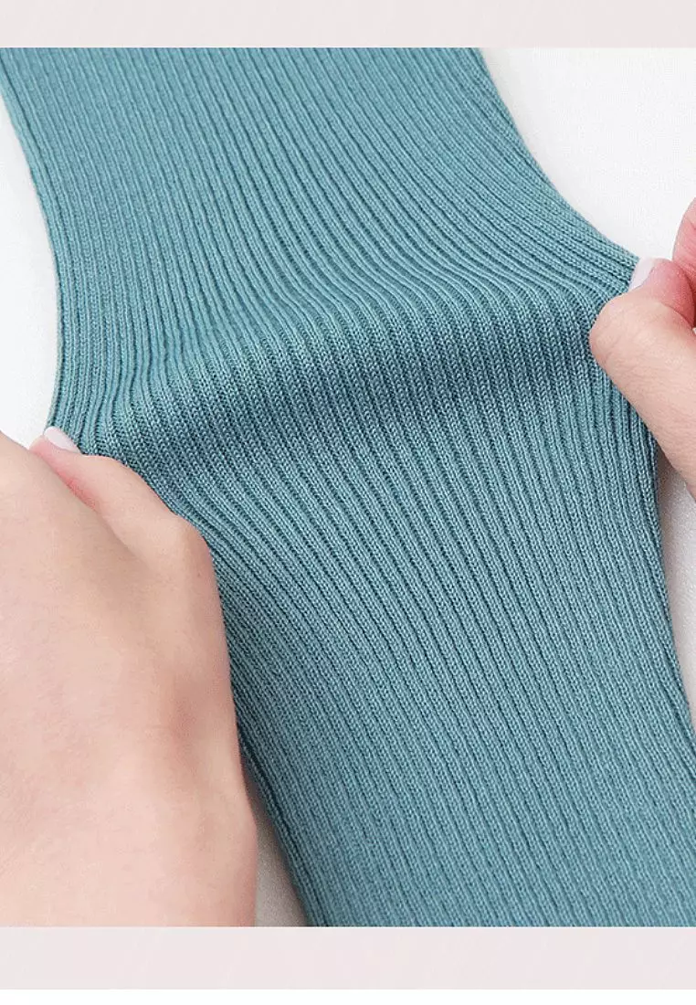 High-Stretch Colorblock Sheer Fitted Knit Cardigan [FA2980]