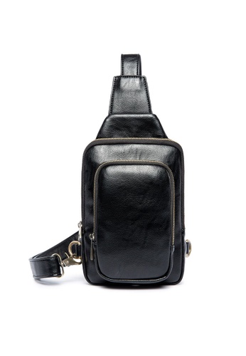 Lara black Plain Zipper Cross Body Bag - Black DED8CACAA42C71GS_1