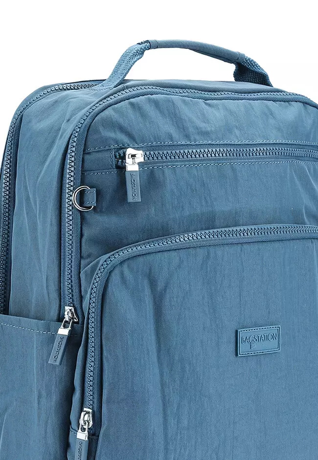 Crinkled Nylon Backpack