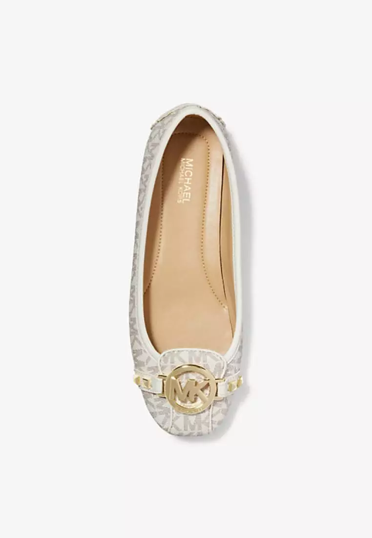 Michael Kors Fulton Studded Logo Moccasin Vanilla