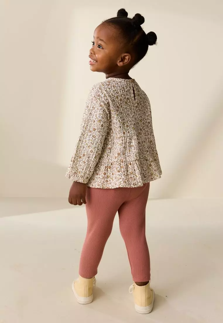 Long Sleeve Blouse and Leggings Set