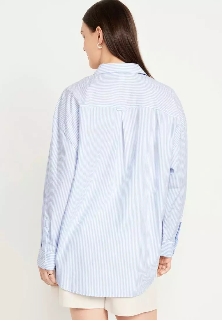 Oversized Button-Down Boyfriend Shirt