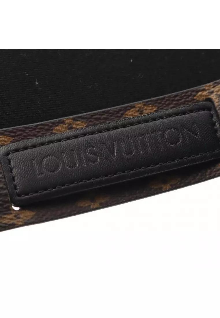 Pre-Loved Louis Vuitton Bijou LV Shield monogram face shield Sun visor PVC leather Brown black clear
