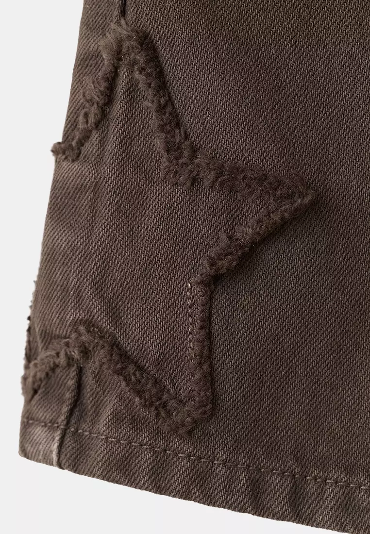 Embroidered Star Shorts