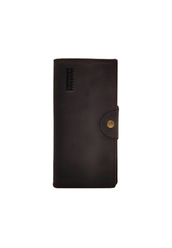 BAGGIO brown Baggio Leather Long Button Wallet 2CB3BAC6ECA967GS_1