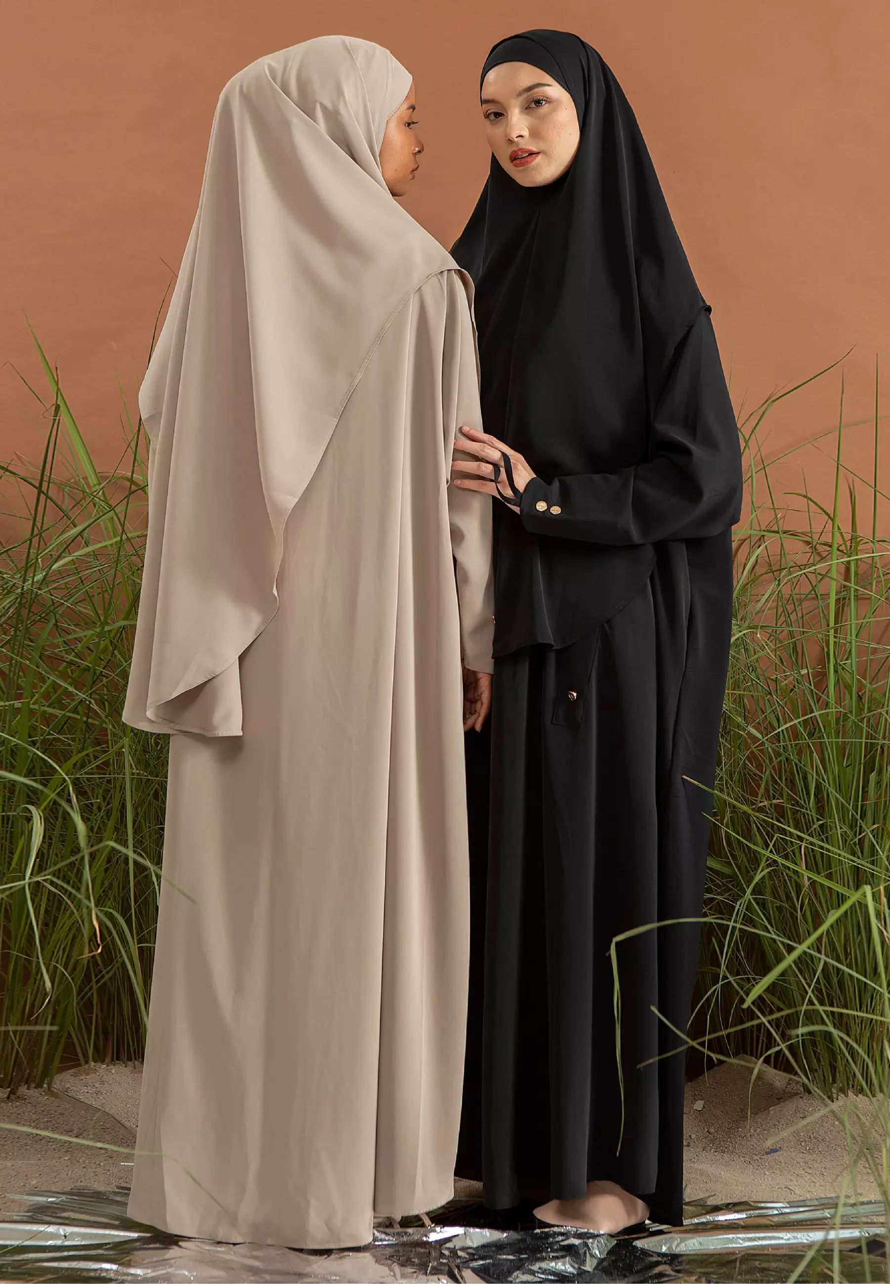 Asma Abaya Set Black L-XL