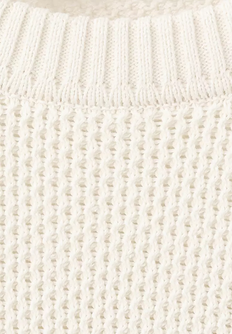 Medium-Knit Microstructure Sweater