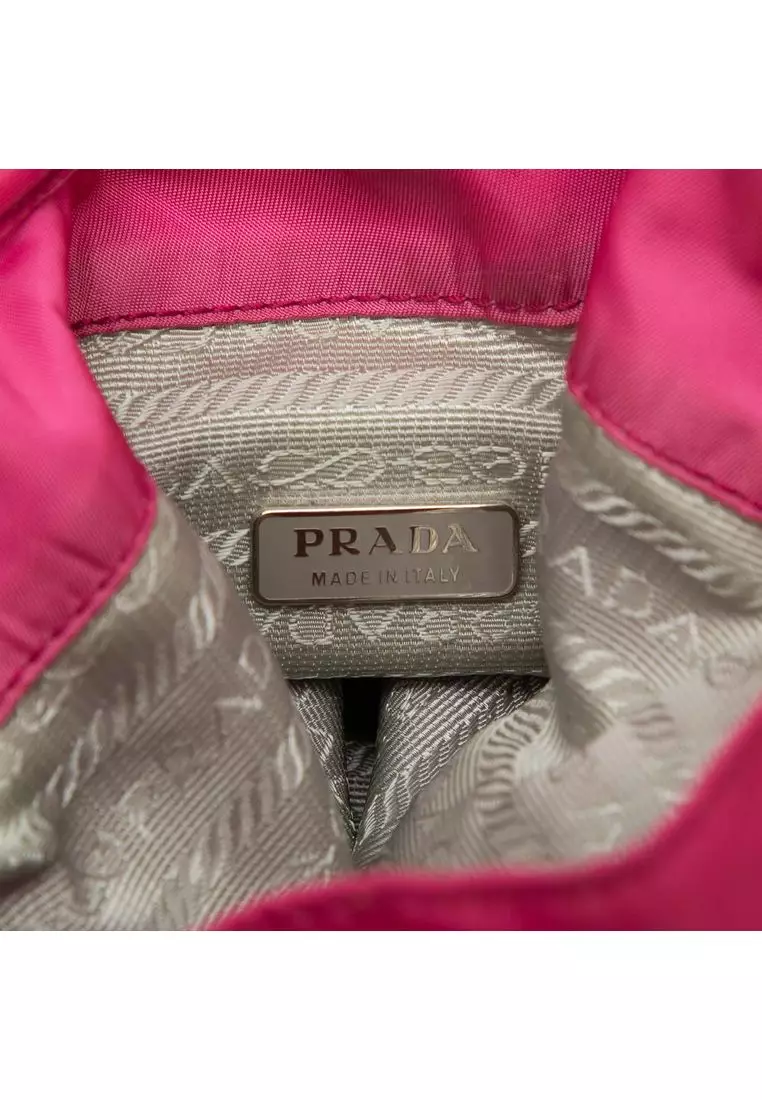 Pre-Loved Prada Mini Bicolor Tessuto Drawstring Bucket Bag