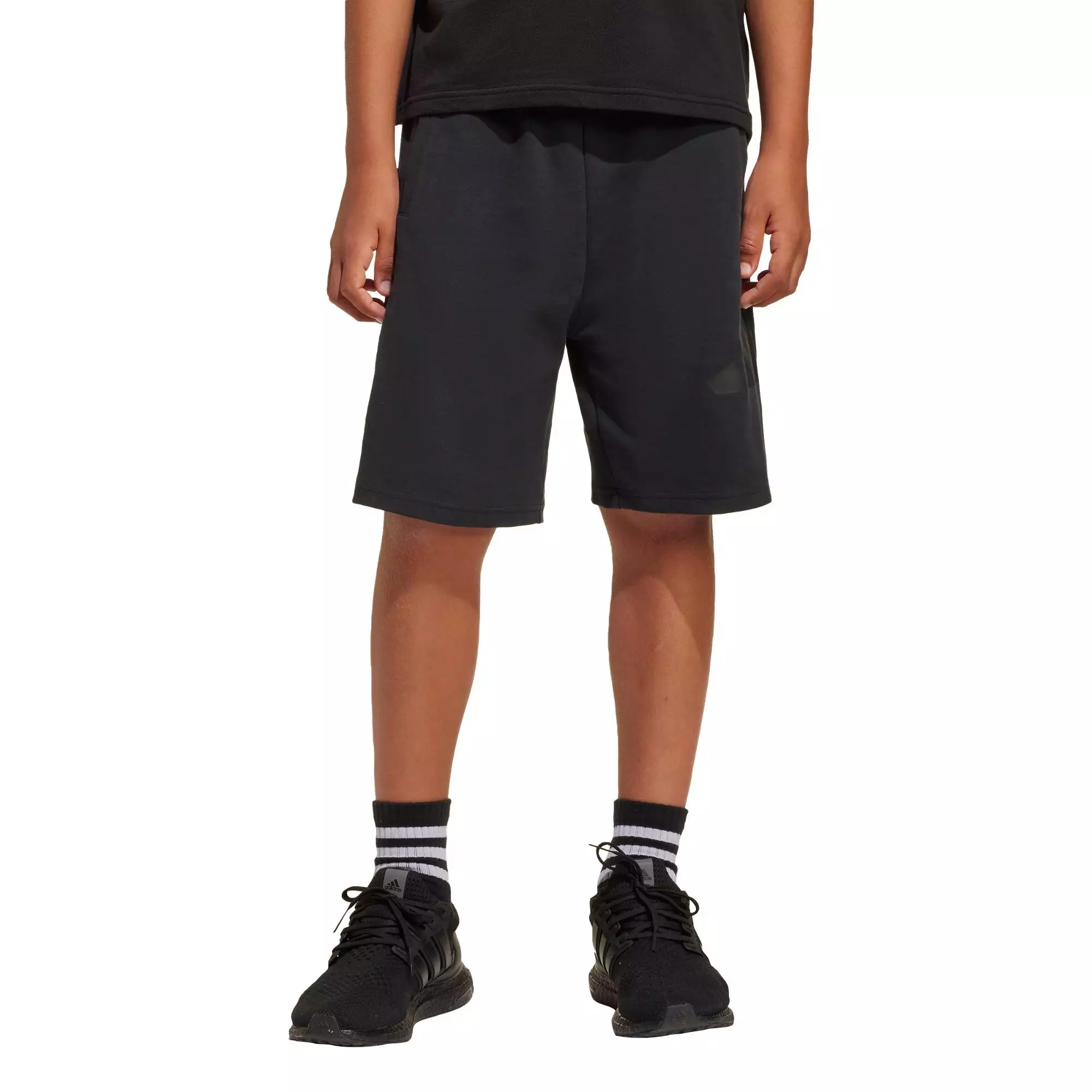 Lifestyle Future Icons Logo Above-Knee Shorts Kids Unisex Black JI6266