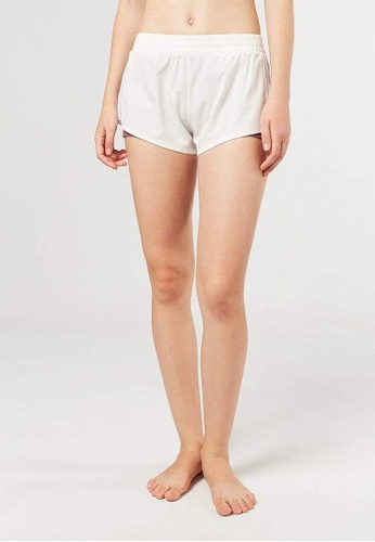 FUNFIT white Overlay Side Mesh Shorts (White) - XS - 2XL 48EE3AA0EEBA7FGS_1
