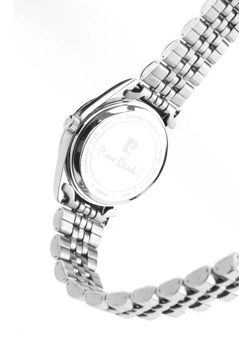 Roli Stainless Steel Date Watch With Fluted Bezel In Blue