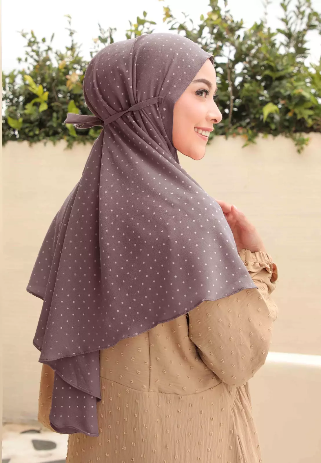 Zelena - Rowena Bergo | Hijab Instan Tali | Kerudung Motif - Jasper Grape