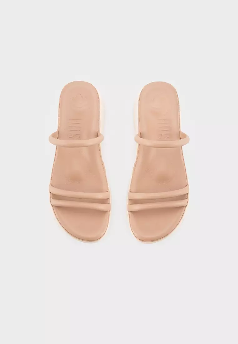 CHUNKY SPORTY STRAP PADDED PLATFORM SLIDE
