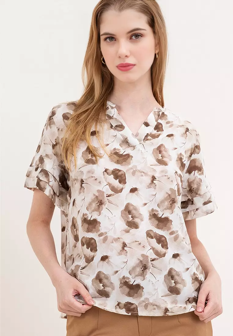 Liberty Pleated Sleeves Blouse